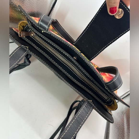 Patricia Nash satchel handbag purse leather multicolor Rienzo tropical escape - Picture 11 of 13